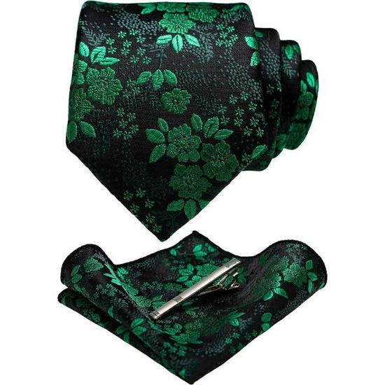 Cravates Et Mouchoirs À Fleurs Tendance Pour Homme Avec Pinces À Cravate[c5840] Orange/violet