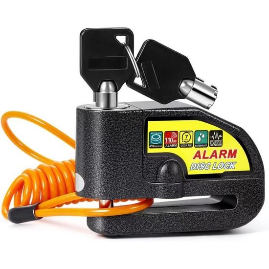 Linkax Bloc Disque Antivol Moto Avec Alarme - Bloque Disque Scooter Sonore