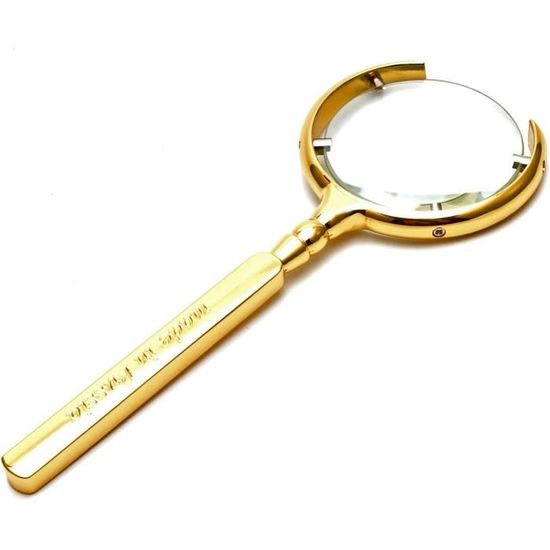 Loupe grossissante x8 en métal pour loisirs, étude, lecture