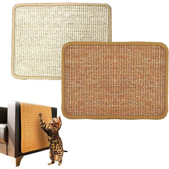 Tapis à griffer pour Chat Sisal 100 x 100 cm Marron foncé | Leroy Merlin