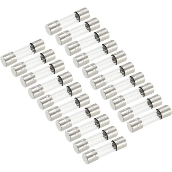 Lot De 20 Fusibles à Retardement (lent) 10A 250V - Tubes Verre 6x30mm T10AL250V - Pour électrique