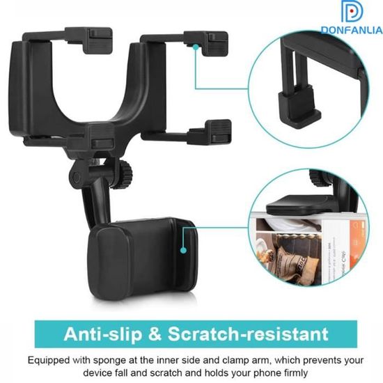 Support De Téléphone De Voiture Pour Rétroviseur, Auto Support