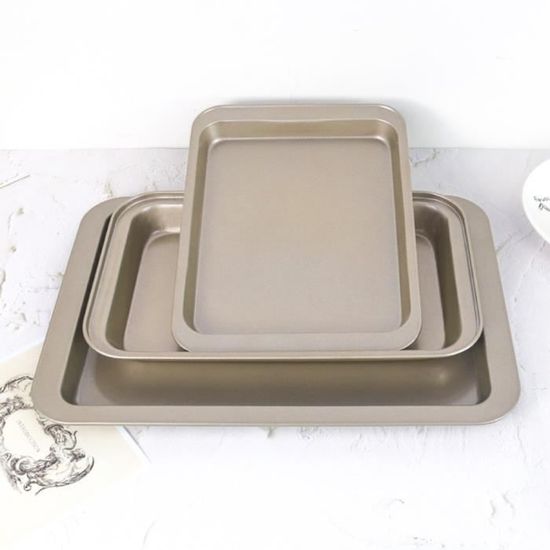Plaque à Pâtisserie Antiadhésive 40x30 Cm - Pour Four, Biscuits, Gâteaux, Légumes Rôtis - Facile à Nettoyer, Alliage Aluminium - 2
