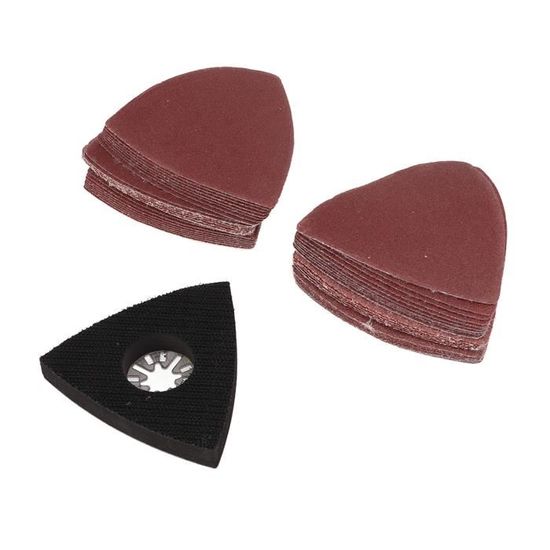 Kit 82 Pièces Accessoires Pour Outil Oscillant - Pattes De Ponçage Triangulaires Et Doigts, Papier Abrasif Inclus - 5