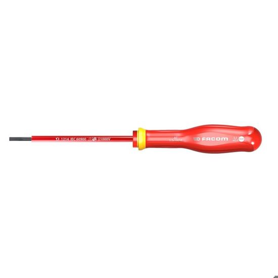 Tournevis Protwist® isolé 1000V pour vis à fente 3,5x100mm longueur totale 204mm - FACOM - AT3.5X100VE