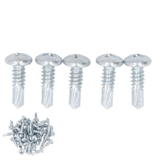 Vis Auto-foreuses Zinc Pour Toiture – Lot De 25, Dimension 2-61/64", Tête Hexagonale