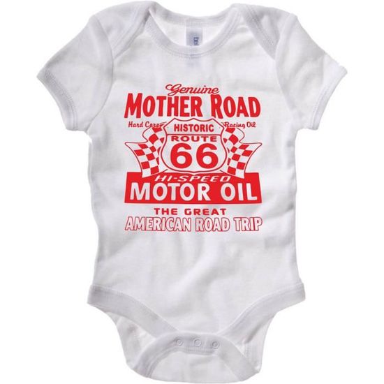 Body Bebe Baby Tb0028 Route 66 Genuine Mother Road Blanc Achat Vente Body Cdiscount