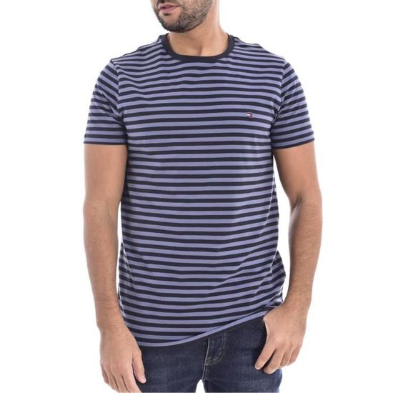T Shirt marini re stretch Tommy Hilfiger Homme Bleu