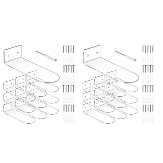 Présentoir à Chaussures Flottant Pour Montage Mural - Lot De 6 étagères