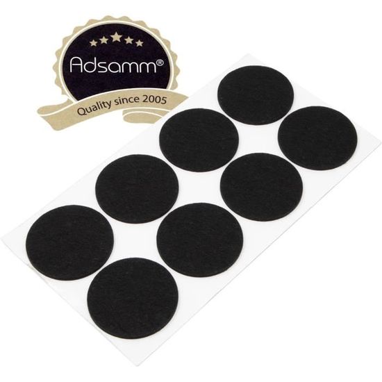 Adsamm® / 50 X Patins En Feutre / Bruns / 20 Mm / Rond