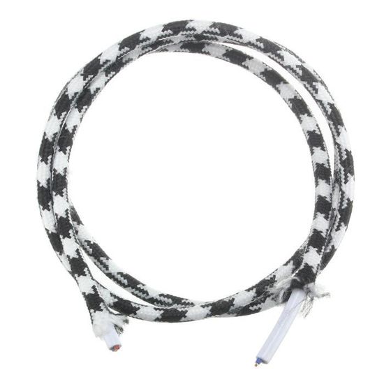 Fil électrique Tressé Gaine Tissu Vintage 1m - Style Rétro Pour Ampoules LED - 11 Couleurs Au Choix - Neuf