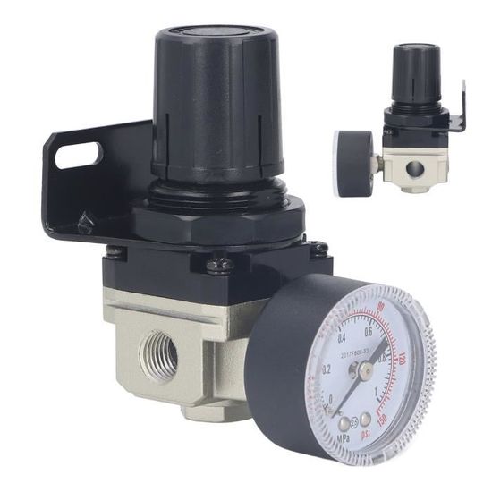 Agatige Régulateur De Pression D'Air AR3000-02 SMC - Manomètre, G1/4, Plage 0.05-0.65 MPa