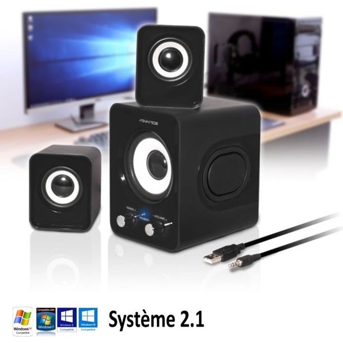 Pack d'enceintes PC Advance Soundphonic 2.1 - 6W RMS