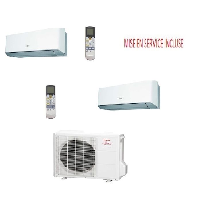 Pack climatisation BI SPLIT atlantic inverter AOYG 18 LAC2 pour 1 pièce de 20 m2 et 1 de 35m2 max MISE EN SERVICE INCLUSE
