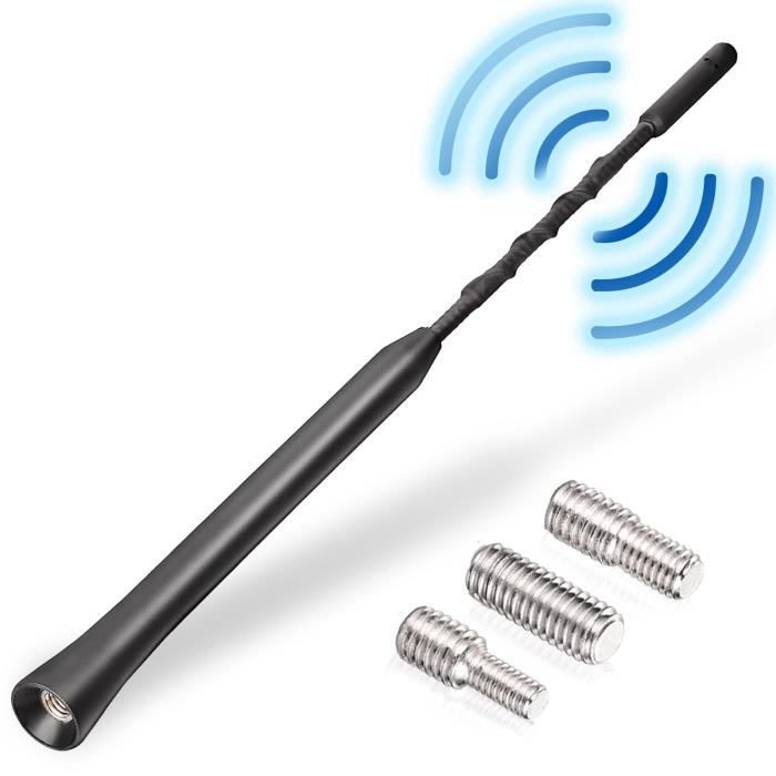 DZANKEN Antenne Toit Voiture AM/FM/Dab 23cm Adaptateur Amplificateur Antenne Autoradio Amplifiée Puissante Universelle
