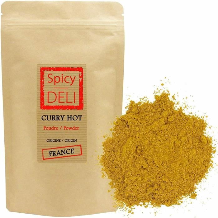 Curry -HOT- sachet kraft refermable 200gr