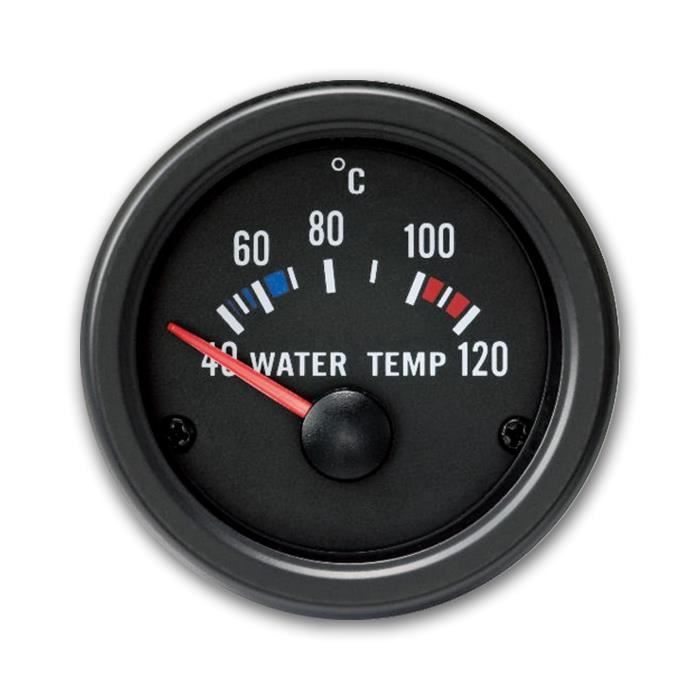 Manometre, temperature d'eau (40~120°C),noir, O52mm