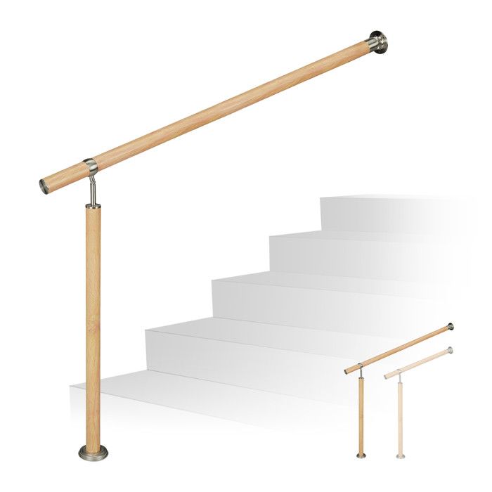 Balustrade en aluminium avec un aspect bois - 90 x 80 cm - Pour l'intérieur et l'extérieur