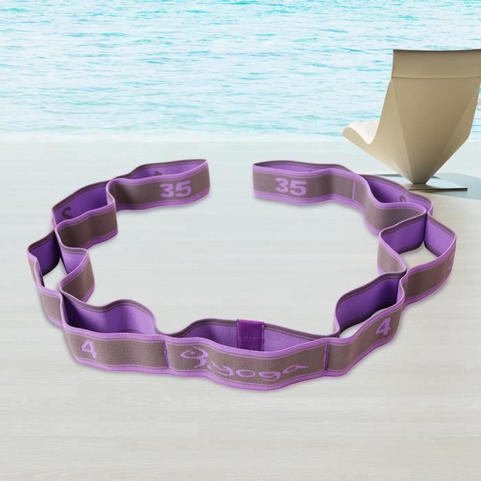 Élasticité Yoga Étirement Sangle de yoga Boucles flexibles Entraînements Pilates t640