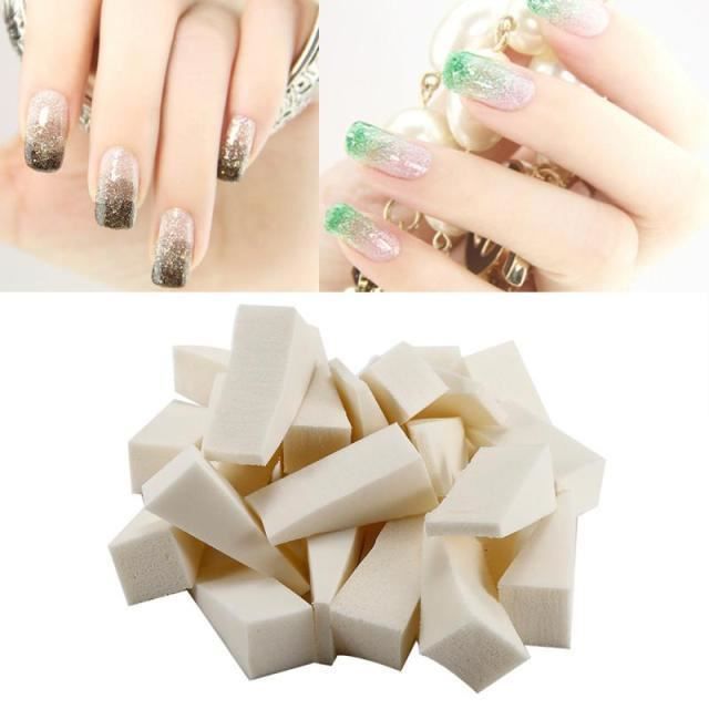 Kit de manucure en éponge pour ongles, 24 pièces, motifs de vernis, dégradé de couleur, Triangle, tampon, outils d'a*HH9061