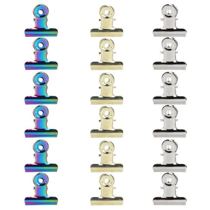 Drfeify Pinces à pincer les ongles 18 pièces pince d'extension d'ongle en acier inoxydable pince de fixation pince à papier