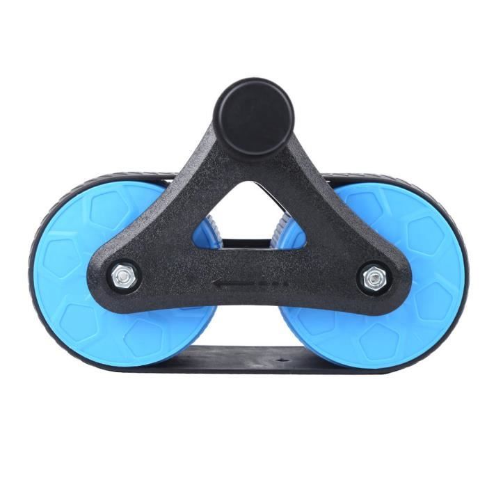 YOSOO Rouleau 2 roues Rouleau de Roues Rebond Exerciseur Abdominal Domestique Équipement de Fitness Push-Up Muet Bleu