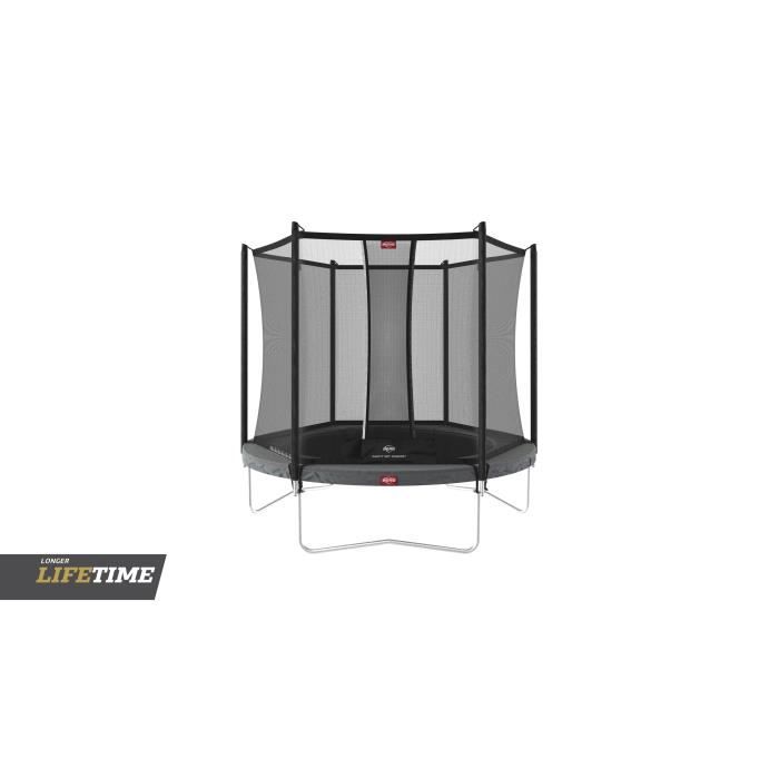 Trampoline BERG Favorit Regular 270 Grey + Filet de Securite Comfort - Référence : 35.09.33.00