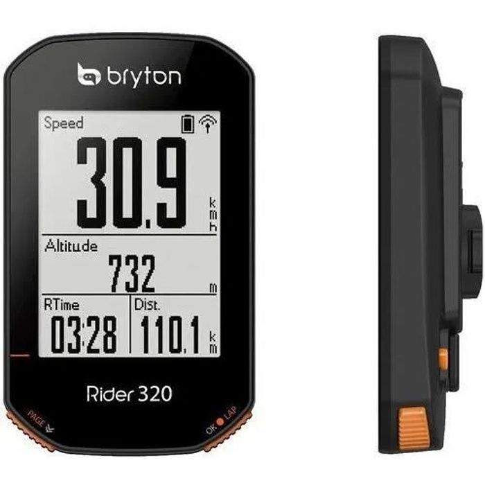 Compteur de vélo & GPS Bryton Rider 320 E - noir/noir - TU