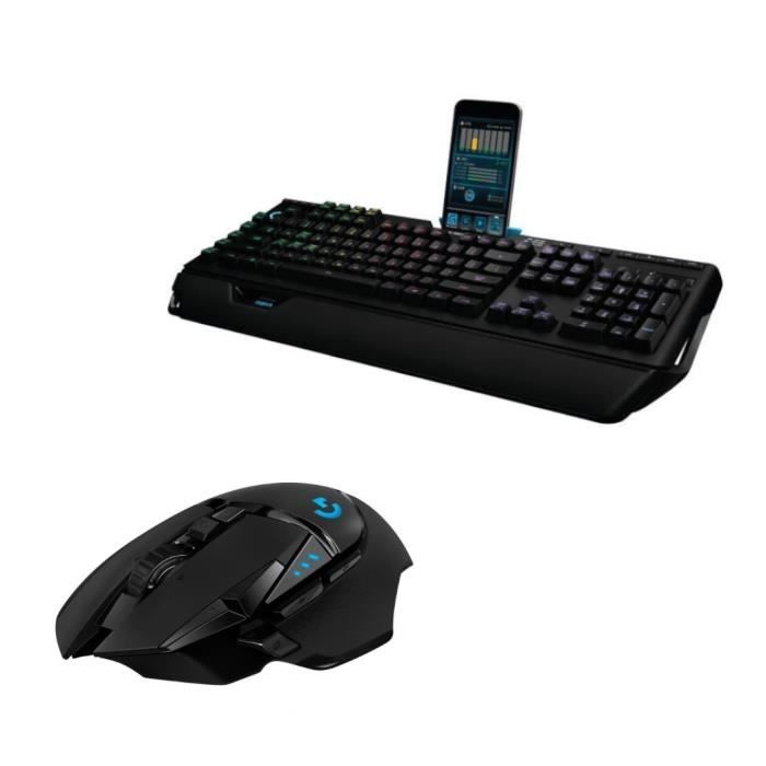 LOGITECH - Pack gaming clavier G502 Lightspeed + souris sans fil G910