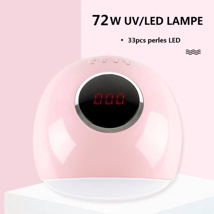 Coscelia 72W UV/LED Lampe Machine Sèche Ongles Professionnel Capteur Automatique Séchoirs Vernis Semi Permanent Ecran LCD Nail