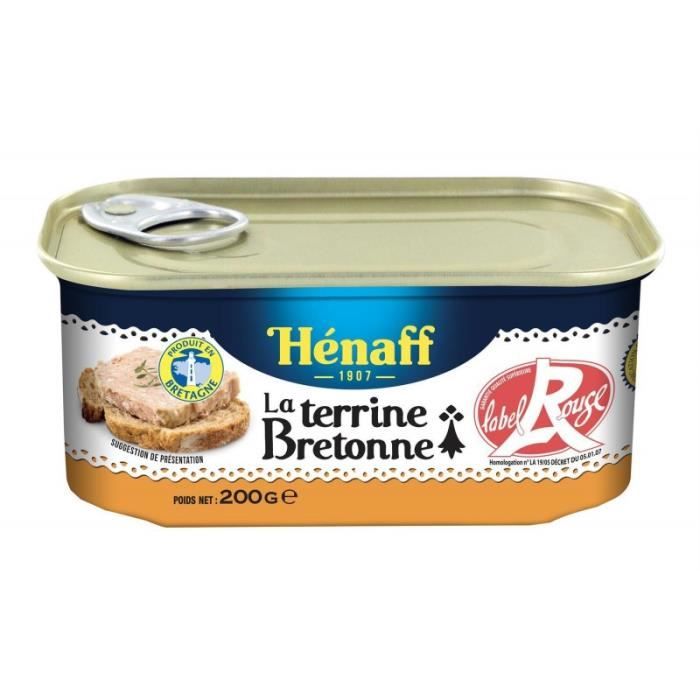 HENAFF - Terrine Bretonne Label Rouge 200G - Lot De 4