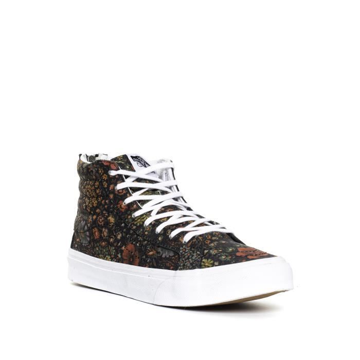 VANS_basket_ UA SK8 Hi Slim Zip (Floral Lea Mixte_Mixte_Noir