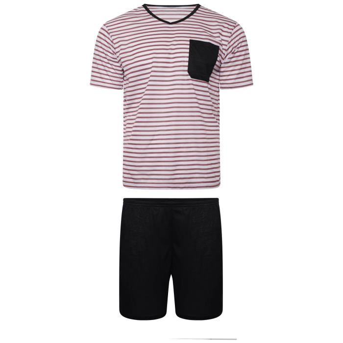 i-Smalls Pyjama Court Homme Super Doux Coton V Cou De Nuit