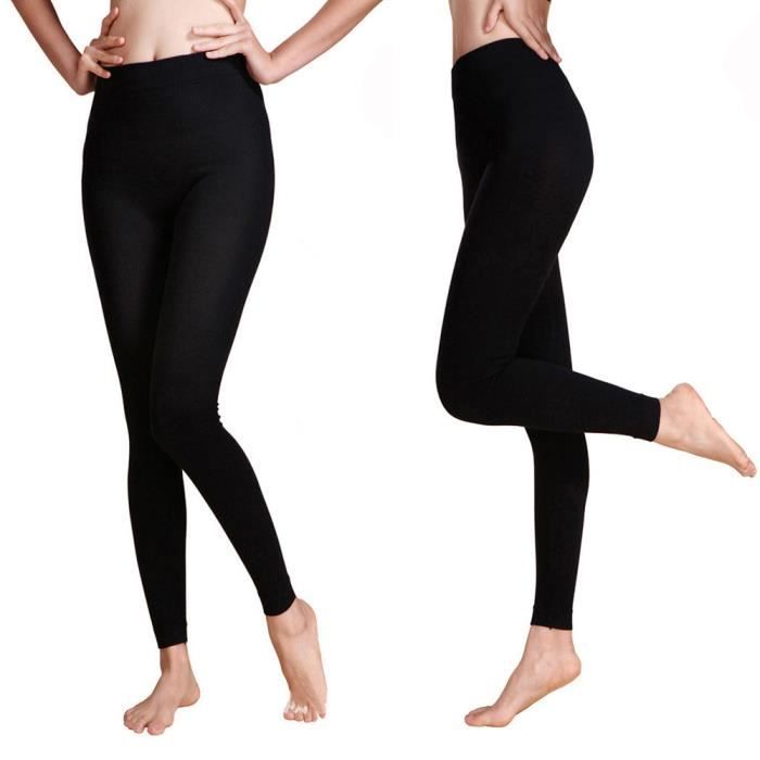 Femmes taille haute sport Gym Yoga course Fitness Leggings pantalon pantalon athlétique Noir