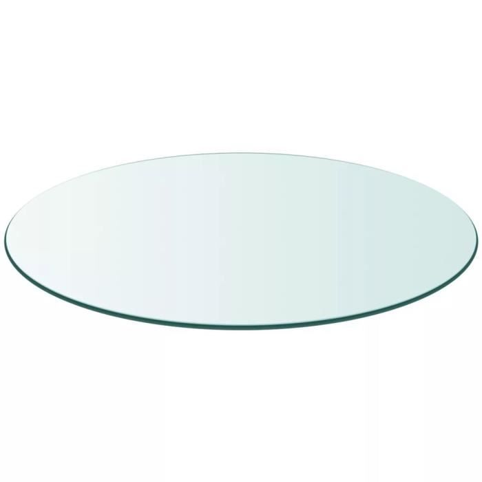 Plateau de table Dessus de table ronde en verre trempé 400 mm