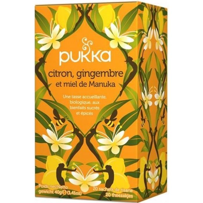 Pukka Tisane Ayurvédique Citron / Gingembre / Miel 20 sachets