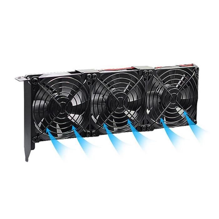 Refroidisseur VGA Universel Double Carte Graphique 80Mm Dissipateur Thermique Trois Ventilateurs GPU Radiateur Partenaire Ultra