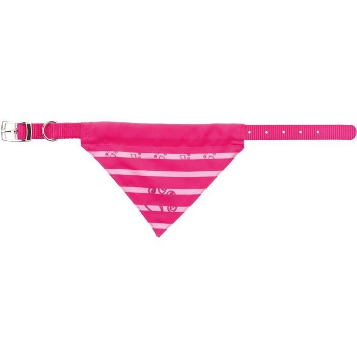 TRIXIE Collier avec bandana en nylon - XS : 19–24 cm-10 mm - Rose fuchsia - Pour chien