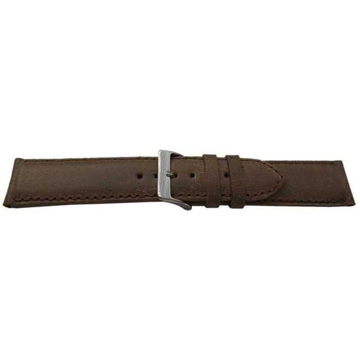 Bracelet en cuir marron 18mm pour montre - finition vintage mate