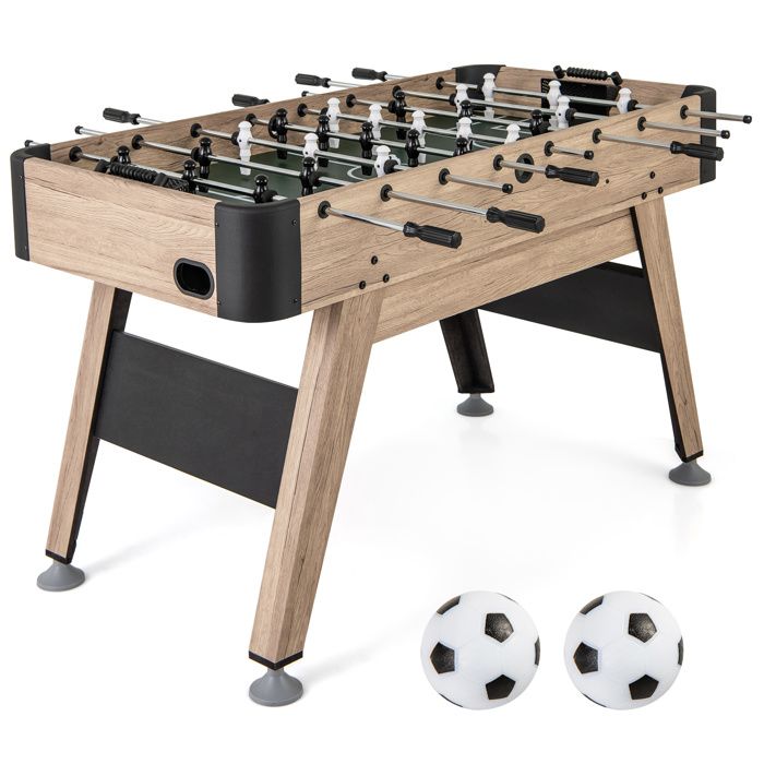 DREAMADE Table De Baby Foot En Bois Portable, Avec 2 Ballons, Marqueur