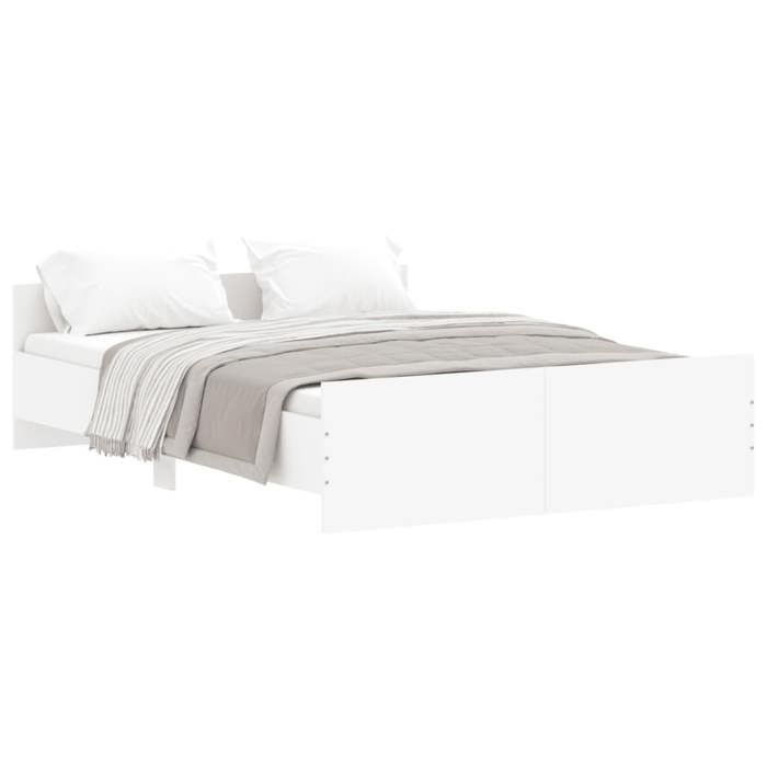 SALE 2025Cadre de lit - 2 places - blanc 140x190 cm - Charge : 280 kg - CHILL87051