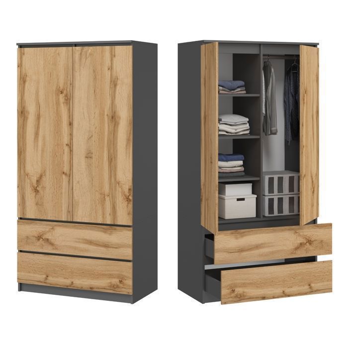 Armoire de rangement avec multiprise tiroirs et étagères ajustables main image 0