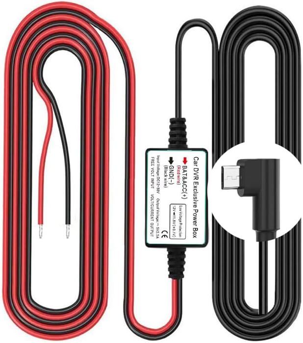 Kit De Câblage Pour Caméra Embarquée - Convertisseur Type-C 12V Vers 5V/2A - Protection Basse Tension - Câble 2,5m