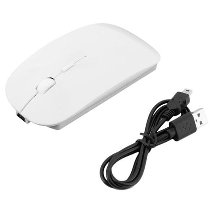 Souris pour Tablette et Ipad – Sans fil Bluetooth – Batterie rechargeable – 10 mètres – 1200 Dpi – Blanc – Straße Tech ®