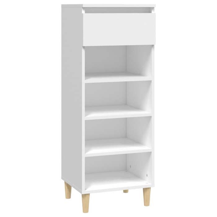 Armoire à chaussures/Meuble de rangement Contemporain Blanc 40x36x105 cm Bois dingénierie（3142849）ZKY