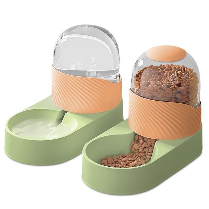 Distributeur Automatique Croquettes Et Eau Pour Chien/chat - 2 En 1, Réservoir Amovible, Capacité 1,8L + 800mL