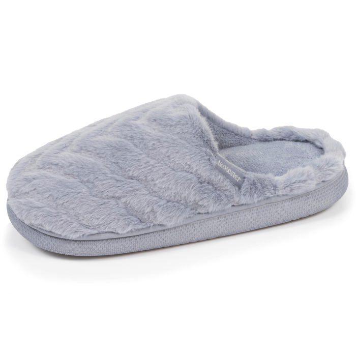 Isotoner Chaussons semelle bloup confort gris femme Gris