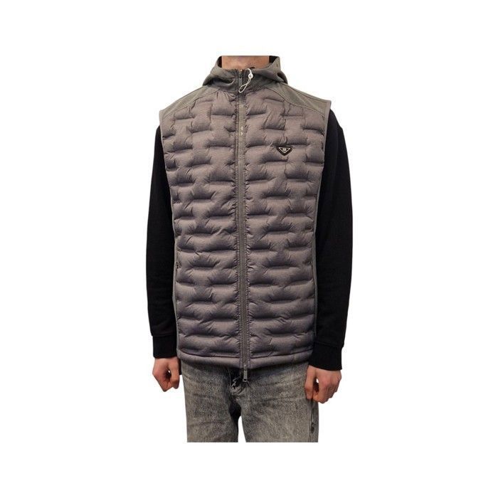 Bill Tornade Doudoune sans manches à capuche RACING Doudoune Anthracite Homme
