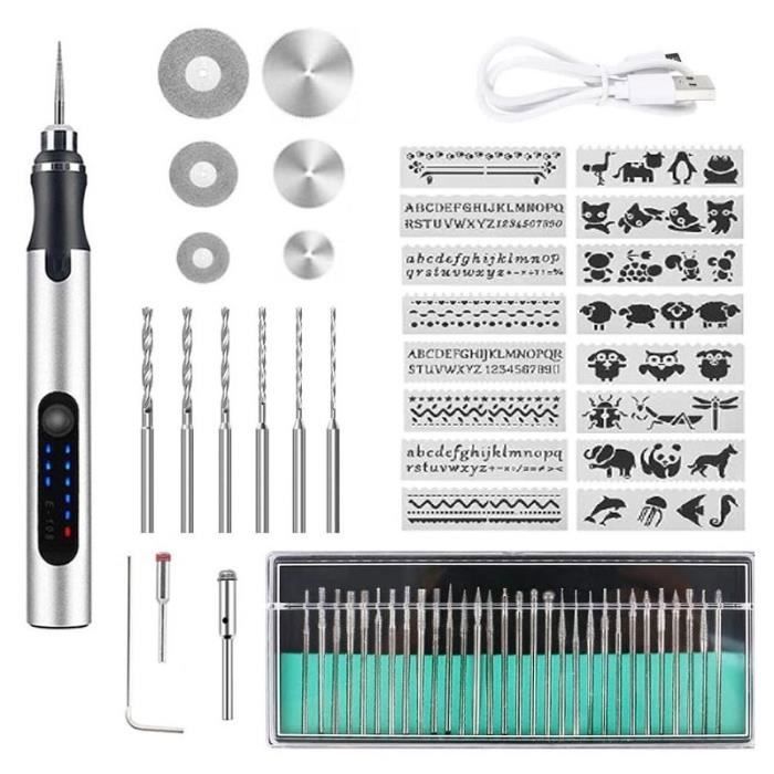 Stylo Graveur Électrique,Mini Outil Graver Bricolage Mini Stylo De Gravure USB Rechargeable Stylo Graveur Électrique,Mini Outil Graver Bricolage Mini Stylo De Gravure USB Rechargeable