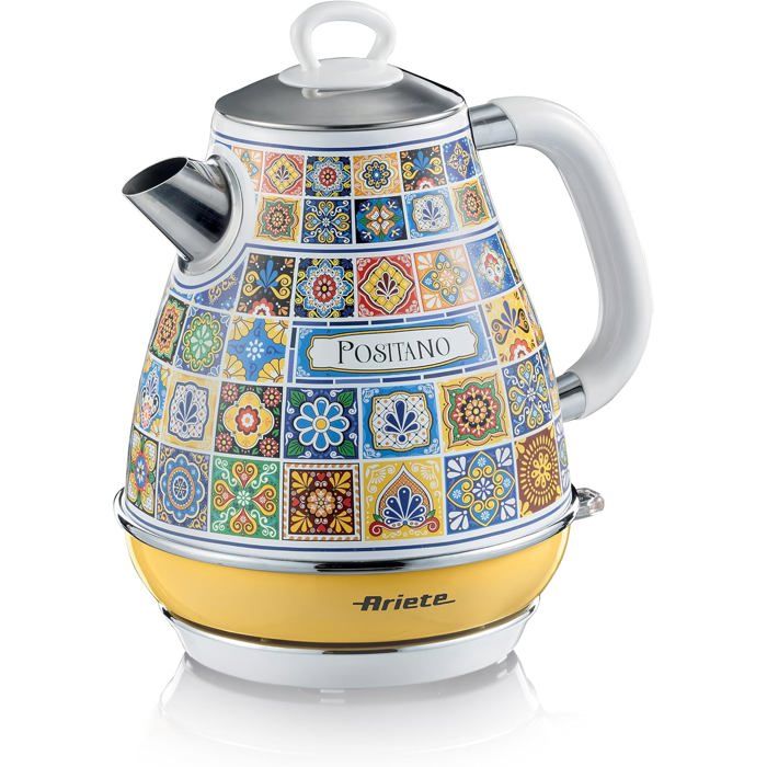 Ariete Bouilloire Vintage 2869 Verte - 1,7L 2000W Base Sans Fil Arrêt Automatique